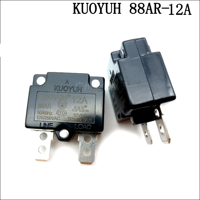 

3Pcs Taiwan KUOYUH 88AR-12A Overcurrent Protector Overload Switch Automatic Reset
