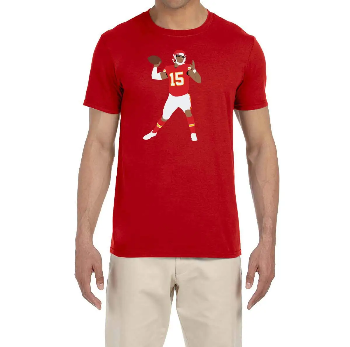 Рубашка FGHFG RED Kansas City Mahomes Throwing TFGHFG | Мужская одежда