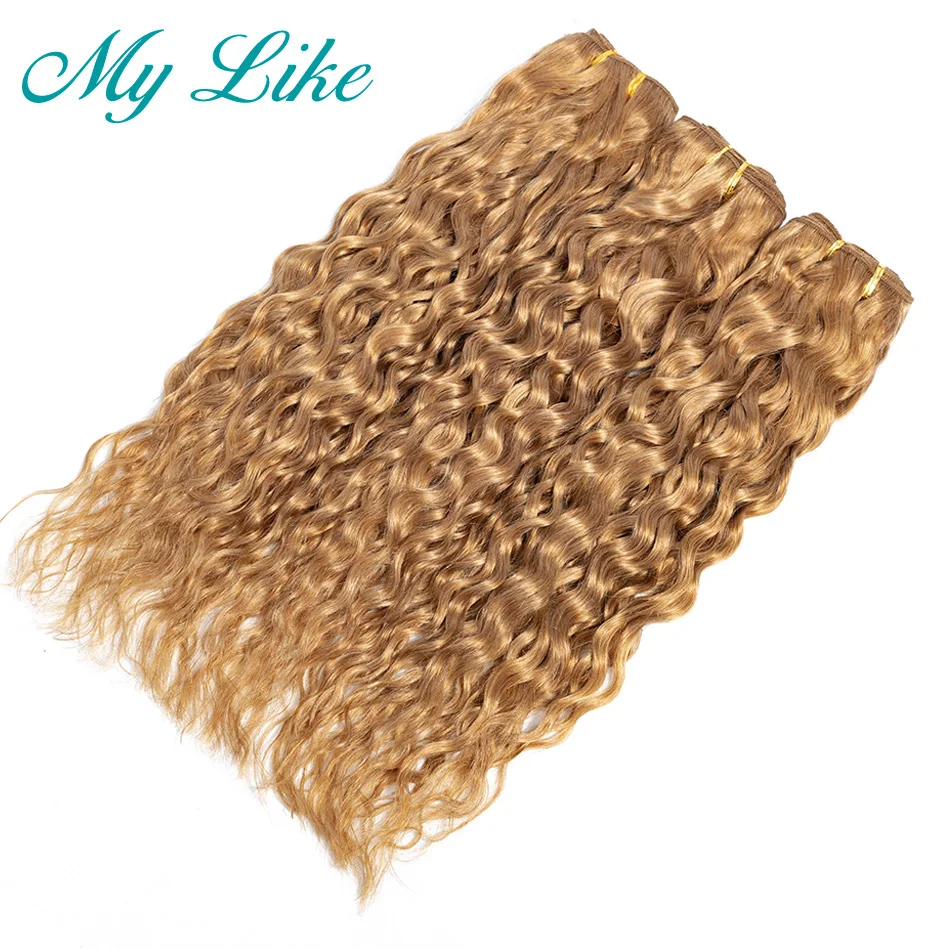 Пучки волос My Like предварительно цветные бразильские волнистые #4