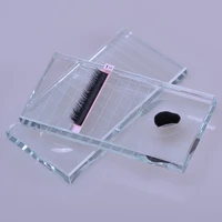 2 in 1 glass false lashes adhesive glue pallet stand holder eyelash extensions transparent tray makeup cosmetic tool