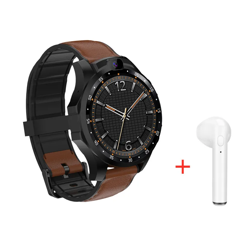brown add headset Смарт-часы X360 Android 7,1 3 ГБ 32 ГБ 2МП камера ip67 водонепроницаемые 4g умные часы для samsung gear S3 HUAWEI Watch 2 pro KW88 Z28 - Цвет: brown add headset