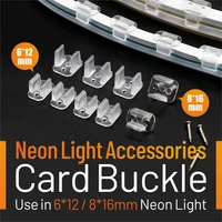 1050100pcs led strip clips connector for fixing 2835 neon light 612mm 816mm plastic buckle flexible ribbon tape accessories