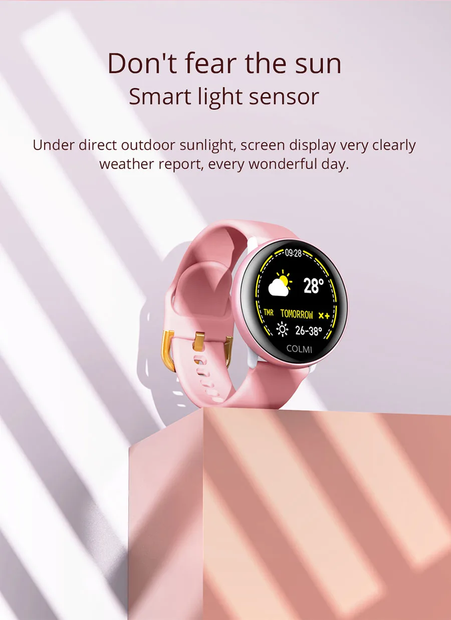 COLMI SKY2 Smart Watch IP68 Waterproof Fitness Activity Tracker Heart Rate Monitor Bluetooth Brim Sport Men Women Smart Clock