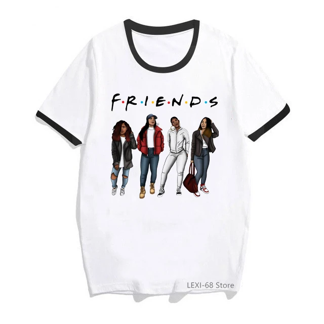 

best friends t shirt graphic tee women sexy magic black girls print melanin queen tshirt femme summer tops female t-shirt