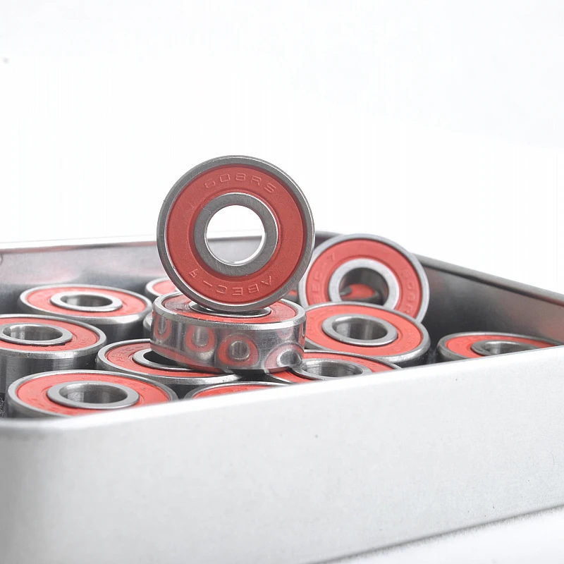 16 шт. скейтборд подшипники 608ZZ ABEC-9 хром Сталь для роликовых коньков красный |