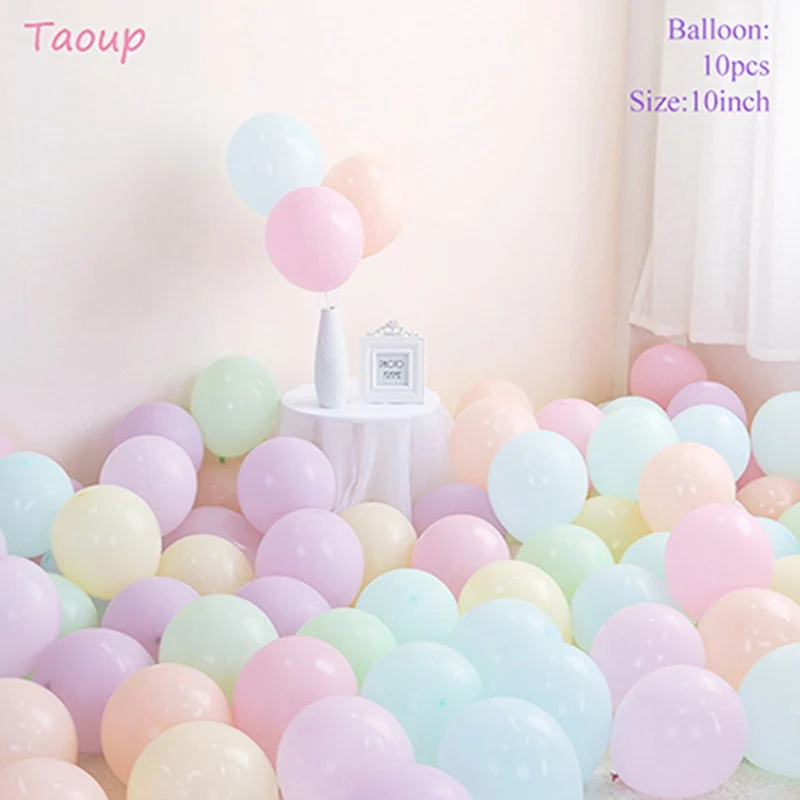 Macaron Balon 9 Taoup детская прозрачная коробка для хранения воздушных шаров с днем рождения принадлежности для детского душа сувениры бумажная картонная коробка подарочная упаковка - Цвет: Macaron Balon 9