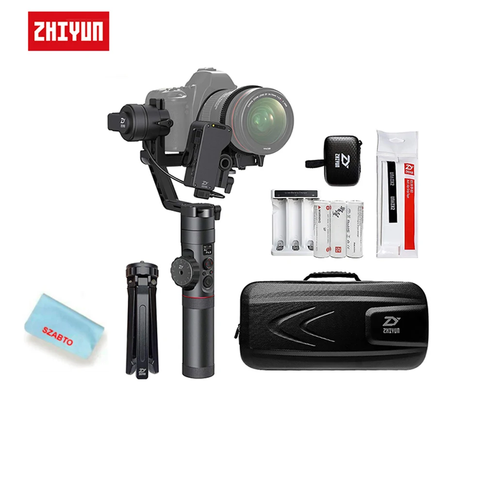 ZHIYUN официальный кран 2 Новый стабилизатор карданный ручной для AllSLR CamerasCanon5D2/3/4, witholowfocustripod CameraControl кабель