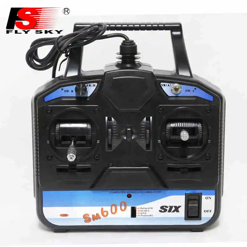 

FLYSKY FS-SM600 SM600 6CH RC Simulator Transmitter RC USB Flight Simulator Cables for G7 G6 G5.5 G5 PH5.0 Airplane RC Drone