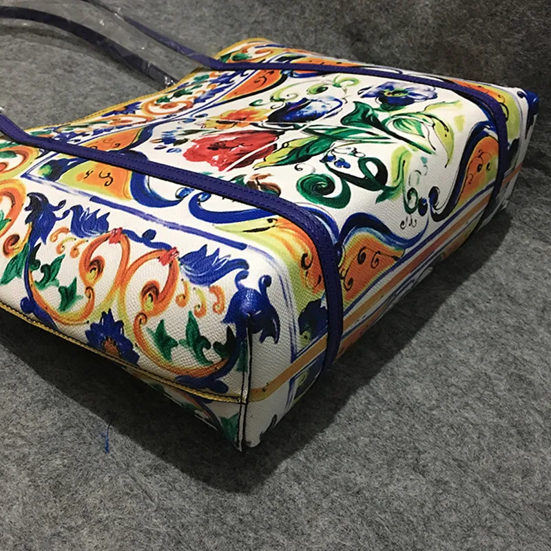 Роскошная итальянская Фирменная Сицилийская Этническая сумка с цветочным