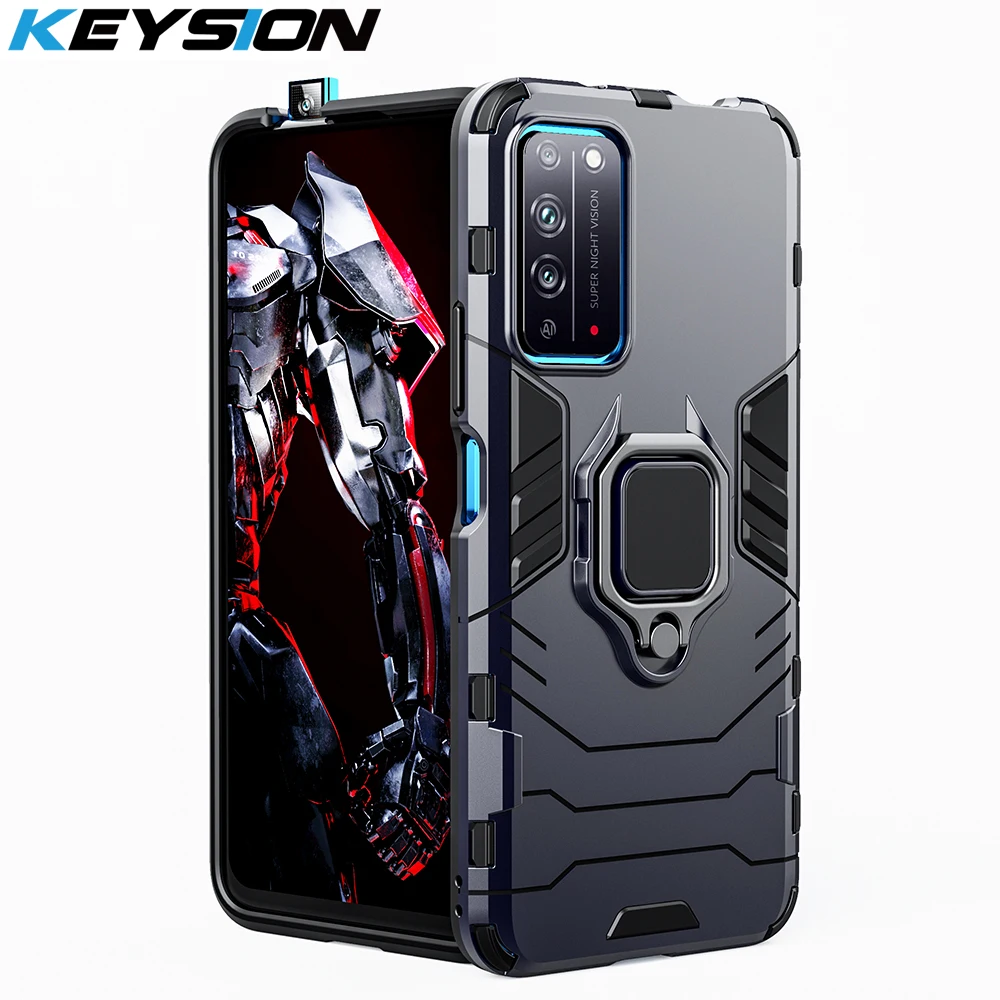 Ударопрочный армированный чехол KEYSION для Honor X10 5G 30 Pro + Plus 30s 9C 9S 9A подставка с