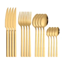 4 sets cutlery set gold stainless steel cutlery set 16 piece spoon fork knife tableware sets silverware dinnerware set for home