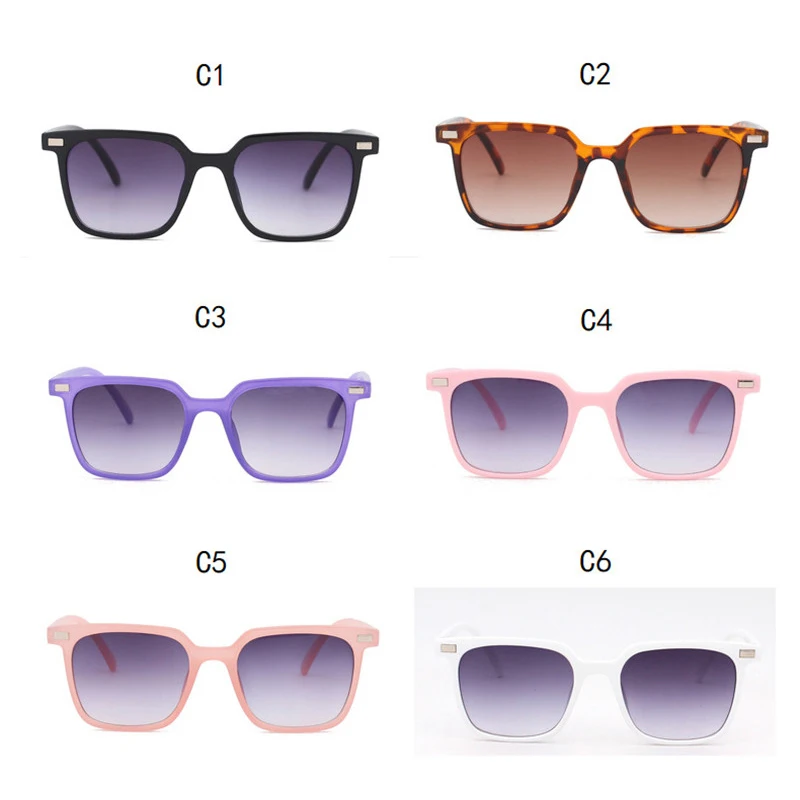 Очки детские квадратные с градиентом и защитой от УФ лучей|Женские