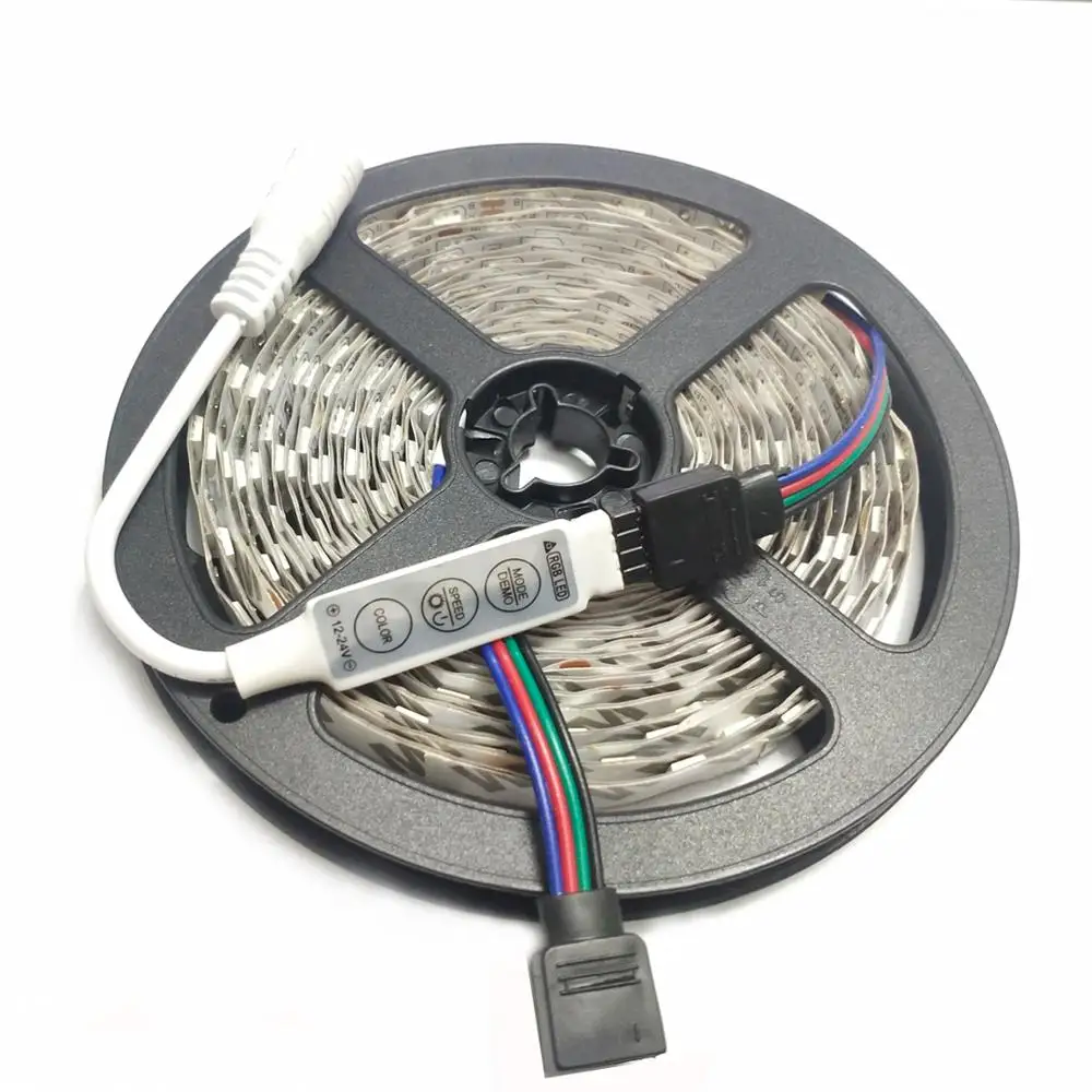 

1 метр DC 12 В RGB 5050 SMD светодиодный светильник полоса Гибкая светодиодная лента световой светильник полоса RGB лента диод со светодиодным контр...