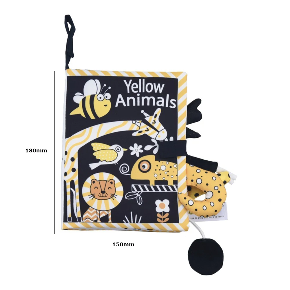 

Baby Touch Cognition Cloth 3D Book Fabric Activity Toddler Intelligence Development Animal Style Newborn Toys Early Education
