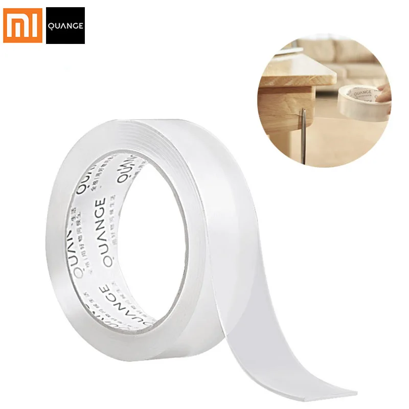 Прозрачная Волшебная нано лента Xiaomi многоразовая Двусторонняя клейкая без