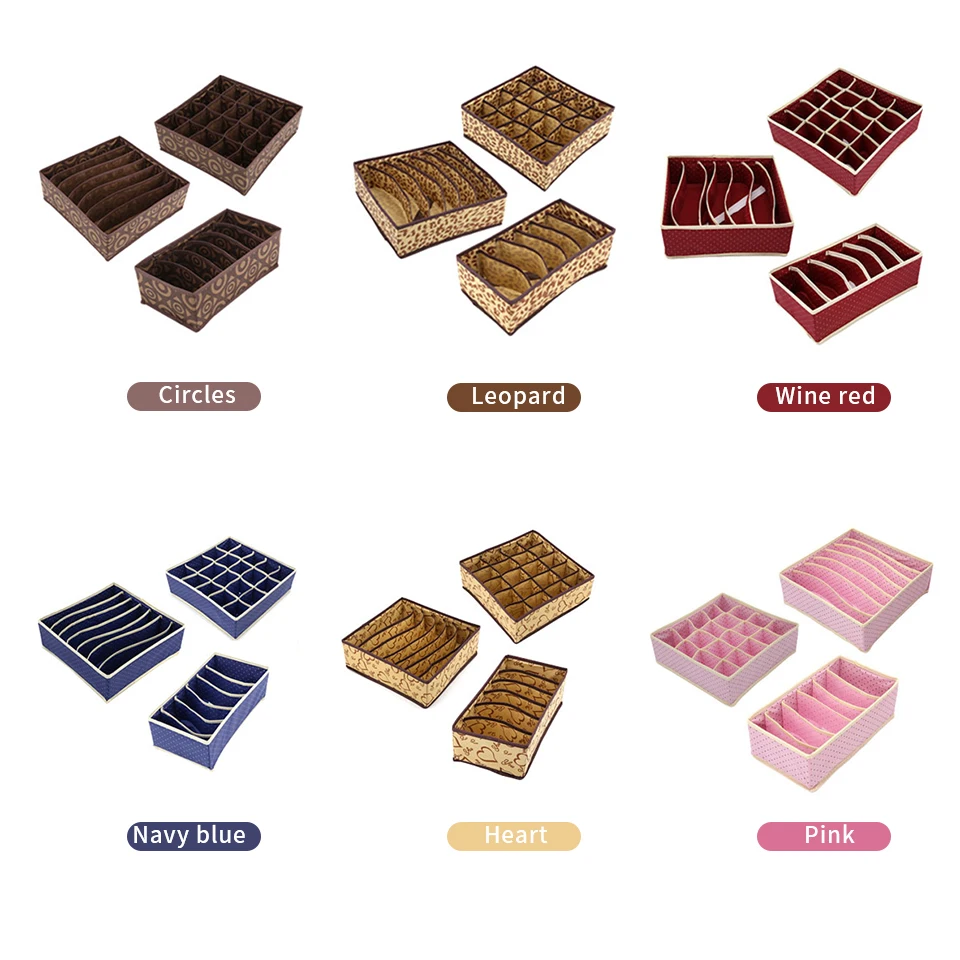 3 шт./набор складные органайзеры для нижнего белья|Ящики-органайзеры| |