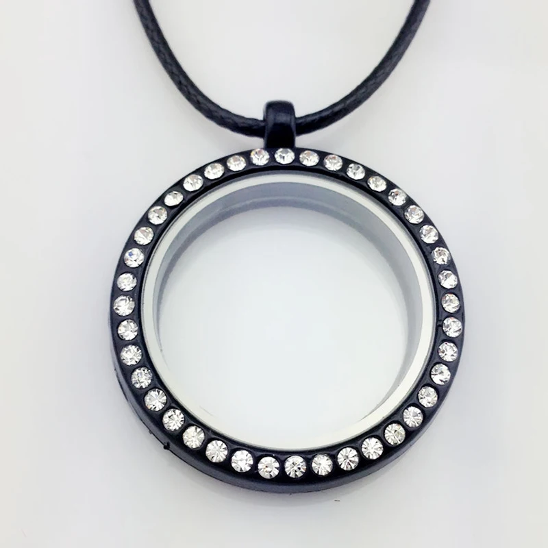 Женское Ожерелье из сплава стеклянная подвеска с фотобоксом открывающаяся