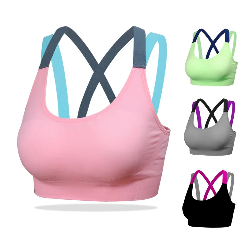 

Fitness Sports Bra Women Running Yoga Bra Push Up Sport Bra Top Athletic Vest Yoga Top Padded Brassiere Fitness Sport Top Bras