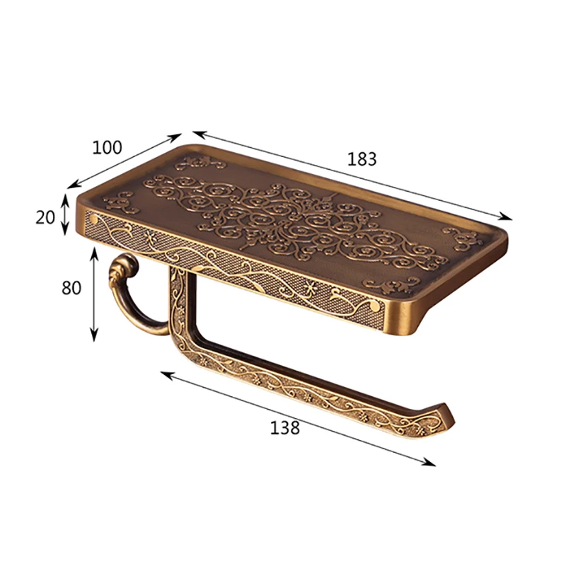 Держатель для туалетной бумаги с полкой телефона настенный держатель хранения