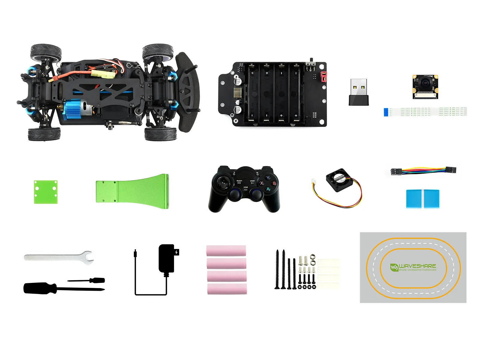 

JetRacer Pro 2GB AI Kit Acce,High Speed AI Racing Robot Accessories package,Powered By Jetson Nano 2GB,Professional Version