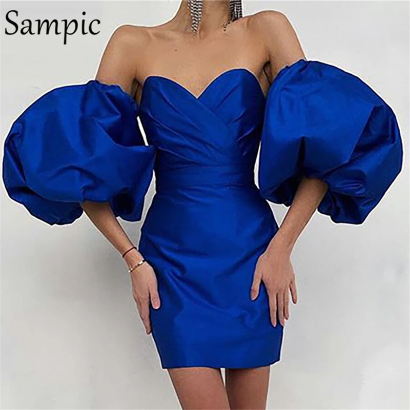 Sampic женское облегающее мини платье с вырезом лодочкой открытой спиной