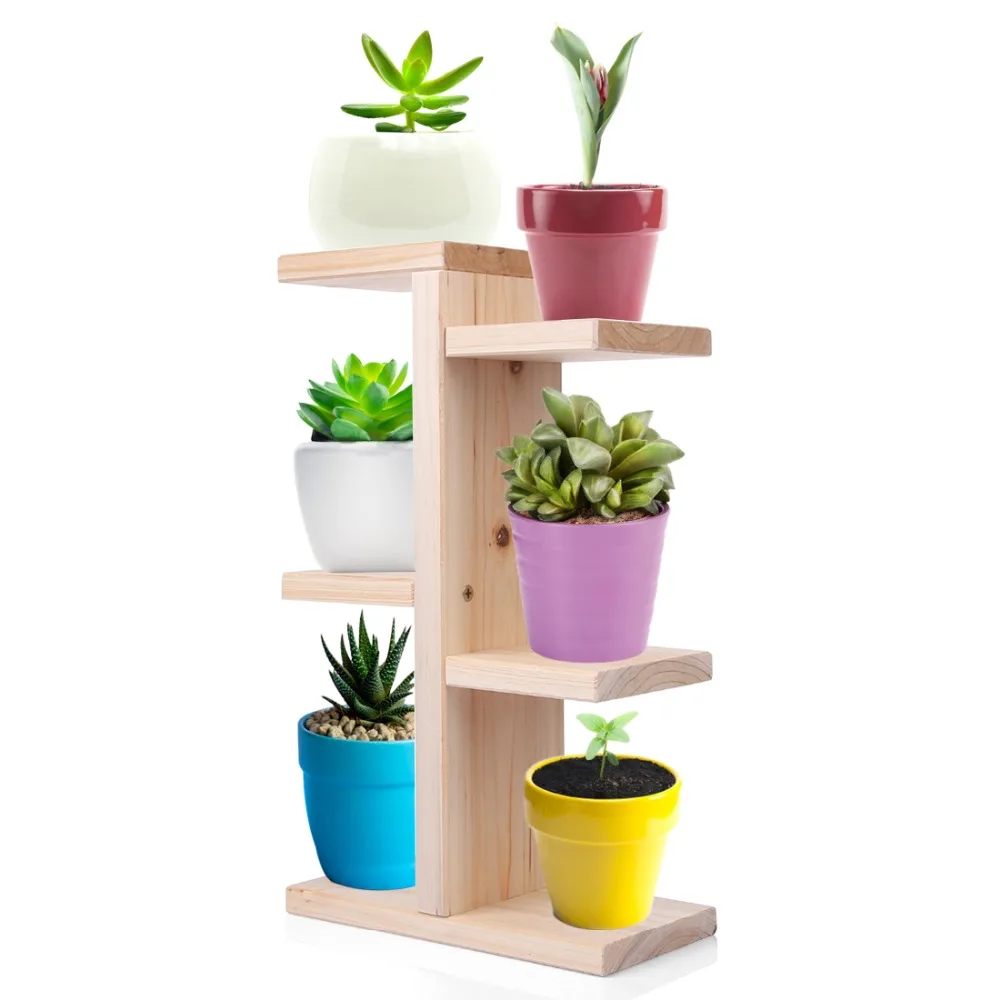 Мини настольный твердый деревянная полка для хранения прочный офисный