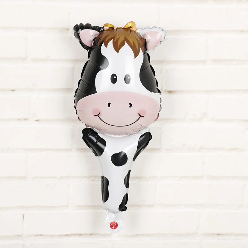 Cow balloon Мультфильм джунгли животных Тема шар День Рождения украшения Дети одноразовые посуда декоративный шарик вечерние принадлежности - Цвет: Cow balloon