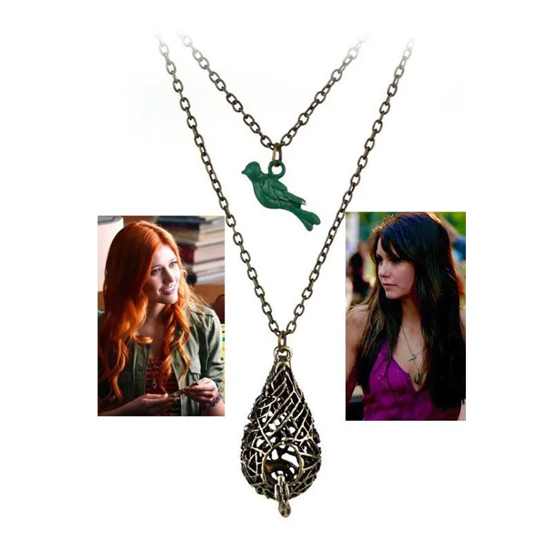 Дневники вампира ювелирные изделия из фильма Елена синие птицы винтажная птица