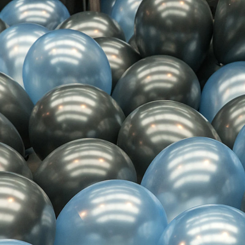 Баллоны серебряные черные 30 шт. 10 дюймов День Святого Валентина шары декорация