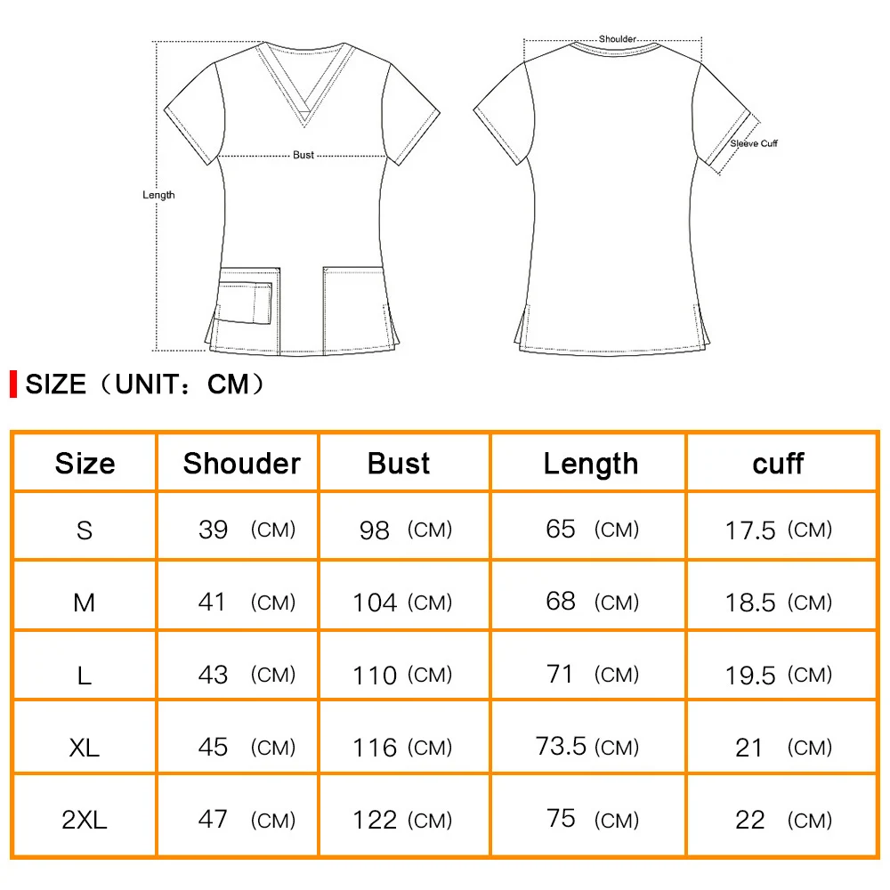 

2021new pattern staff hospital print uniform scrub unisex top for dental clinic supplies nursing nurse female work uniform shirt