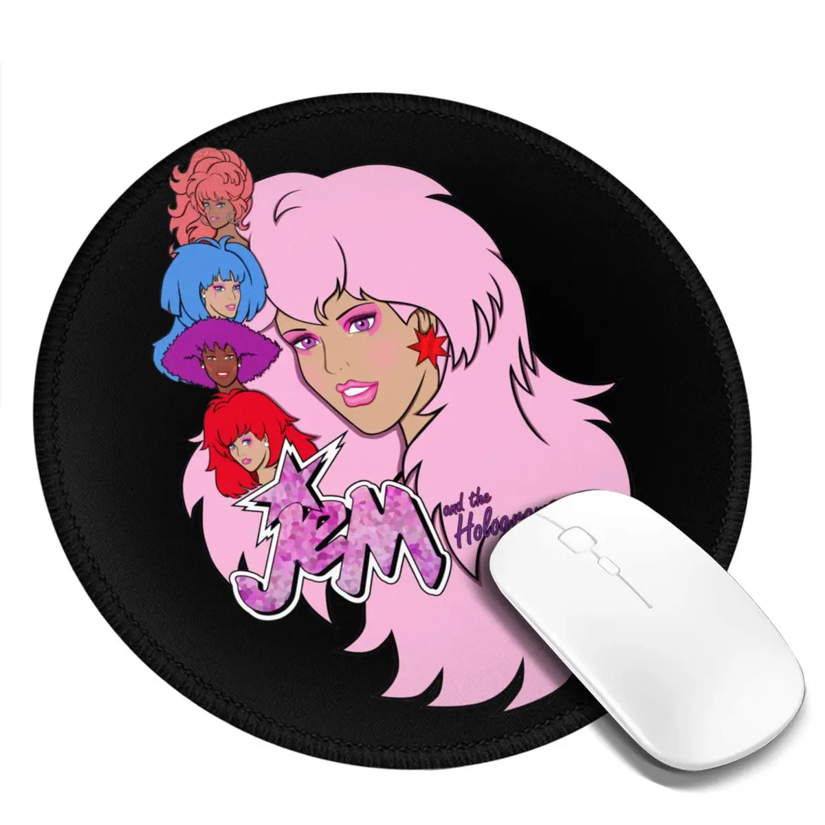 

Коврик для мыши Jem и голограммы, резиновый коврик для мыши для офиса, удобный подлокотник, высокое качество, картина, коврик для мыши