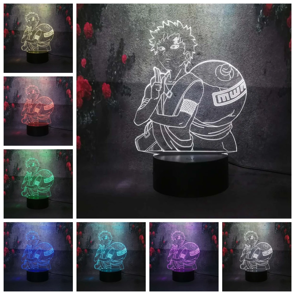 COOL Boy Naruto Sasuke 3D USB Child current Desk Table lamp cartooncomic figure Night Light kid baby sleep bedroom Decor gifts