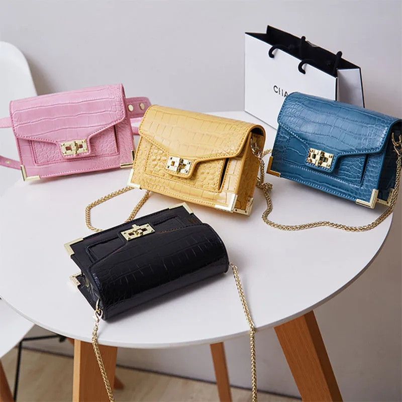 Новая модная сумка из искусственной кожи с крокодиловым узором для девочек