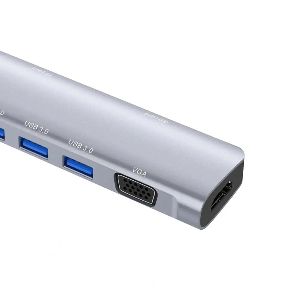 

USB3.0 Hub 4K Card Reader PD Charging 9-in-1 Multiport Type-C Docking Station Adapter