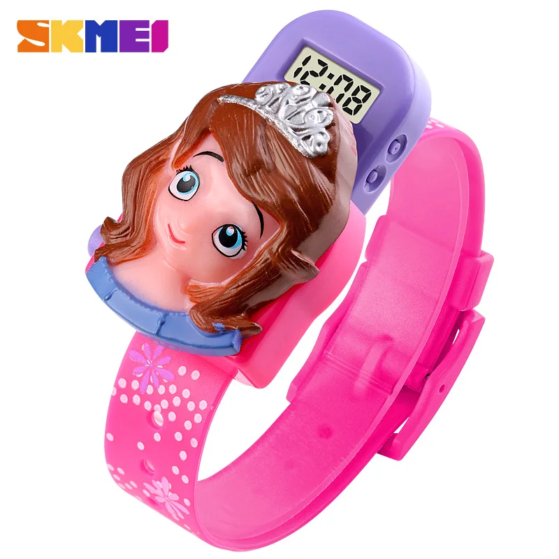 SKMEI Princess Girls Watch Creative Fashion Childrens Watches Waterproof Soft Kids Watches Soft Clock Hour montre enfant 1752