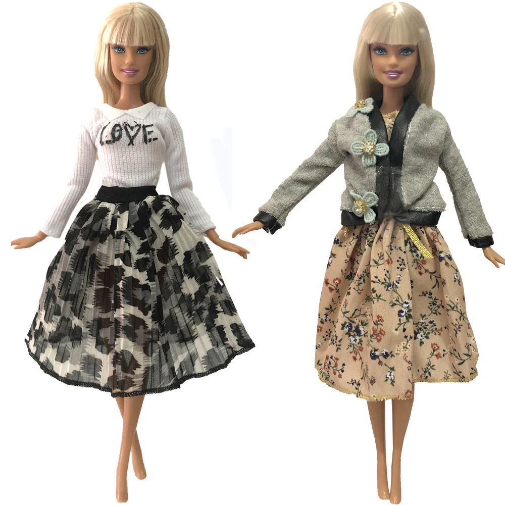 NK 2 шт./компл. кукла платье для Барби аксессуары куклы повседневная одежда наряд