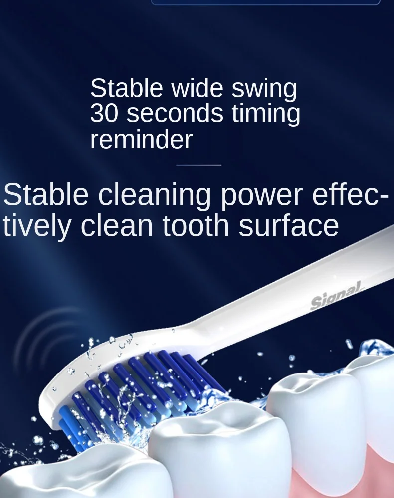 

zq Sonic Bright White 3-Gear Electric Toothbrush Blue/Purple Item Multi-Choice
