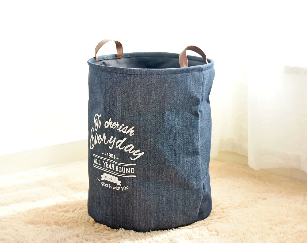 High quality Basket Stand Laundry Basket Toy Storage Box Large Bag Cotton Washing Dirty Clothes Big Basket Organizer Bin Handle