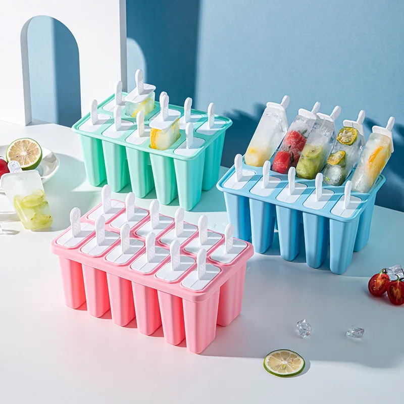 DIY Homemade Popsicle Molds Silicone Ice Cream Mold Freezer Juice Lolly Moulds Cube Tray for Party Bar Decoration