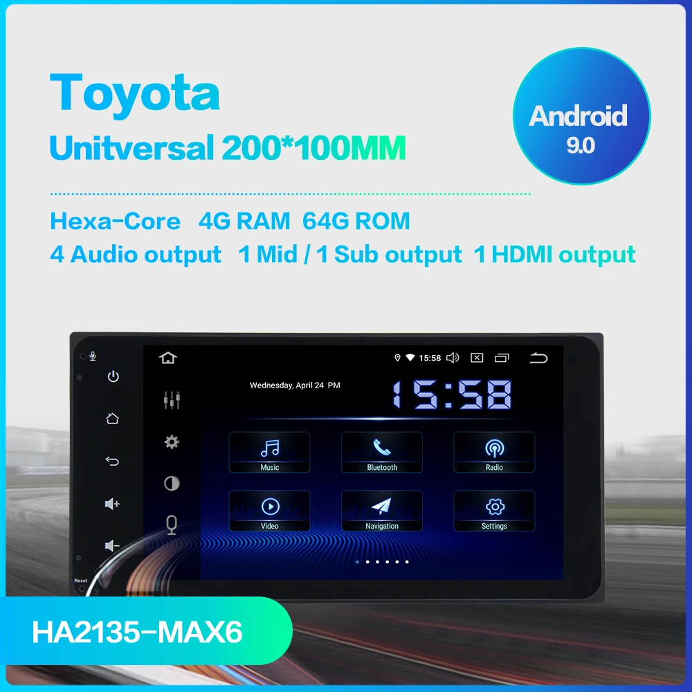 7 &quotавтомобиль 2 Din Android 9 0 радио GPS для Toyota Corolla Camry Prado RAV4 Highlander Yaris Tundra Sequoia 4 Runner 86