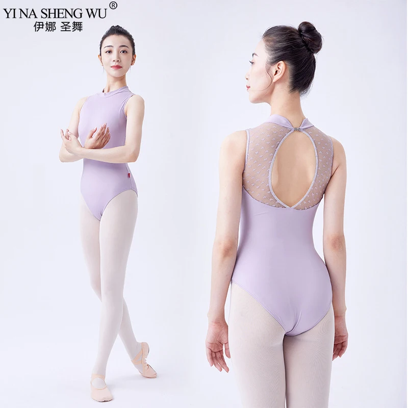 Ballet Leotard for Women Backless Dancing Wear Girl Adult Clothes Small Stand-up Collar Practice | Тематическая одежда и