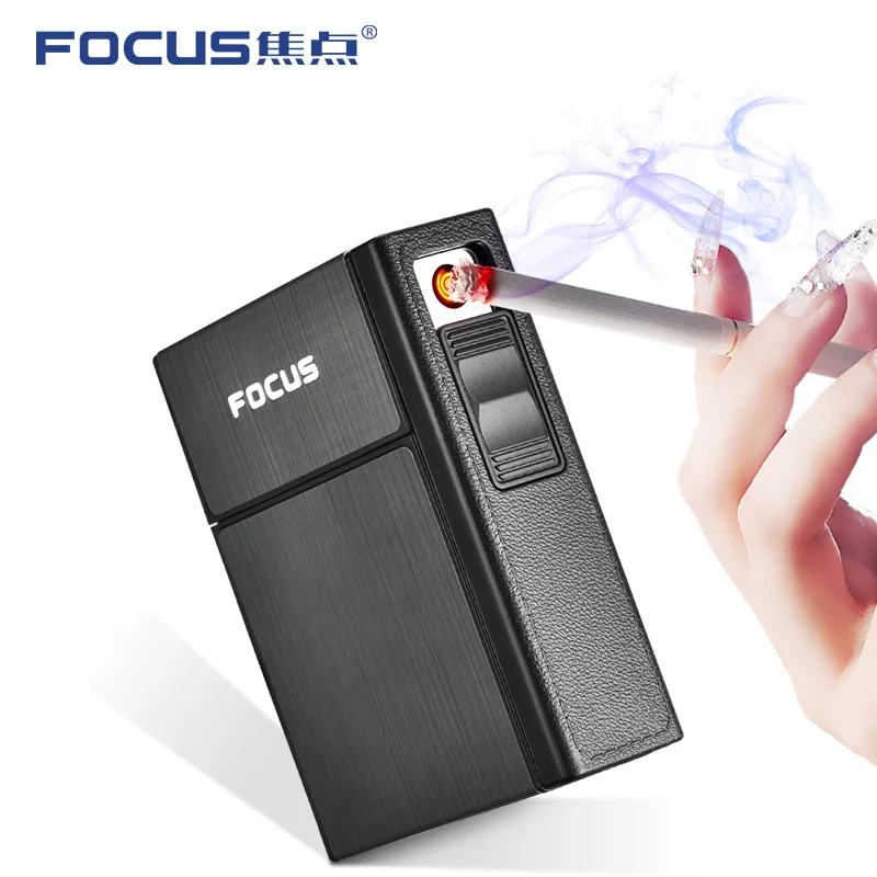 Водонепроницаемый чехол для сигарет 20 шт. с металлическим держателем хранения