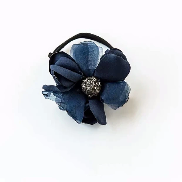 Style 1 Navy Для женщин дикий ободок для волос с цветами и жемчугом Магия валик для волос с бантом Кормушка Для DIY прическа; повязка для волос; делая инструменты аксессуары для волос - Цвет: Style 1 Navy