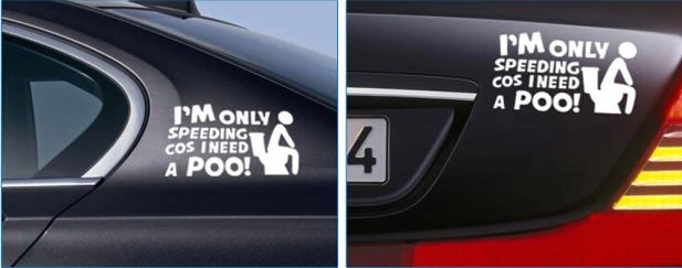 2020 accessories I'm Only Speeding Because I Have To Poop Decal Funny Car Window Sticker car | Автомобили и мотоциклы