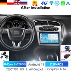 Автомобильный радиоприемник 1280x720 6G + 128G Android 10 4G LTE мультимедийная навигация GPS для Seat Leon Altea 2005-2015 2DIN без DVD BT Carplay авто