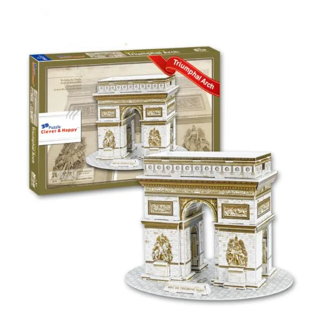 

Triumphal Arch France Architecture Education 3D Paper DIY Jigsaw 3444 Puzzle Model Educational Toy Kits Children Boy Gift Toy