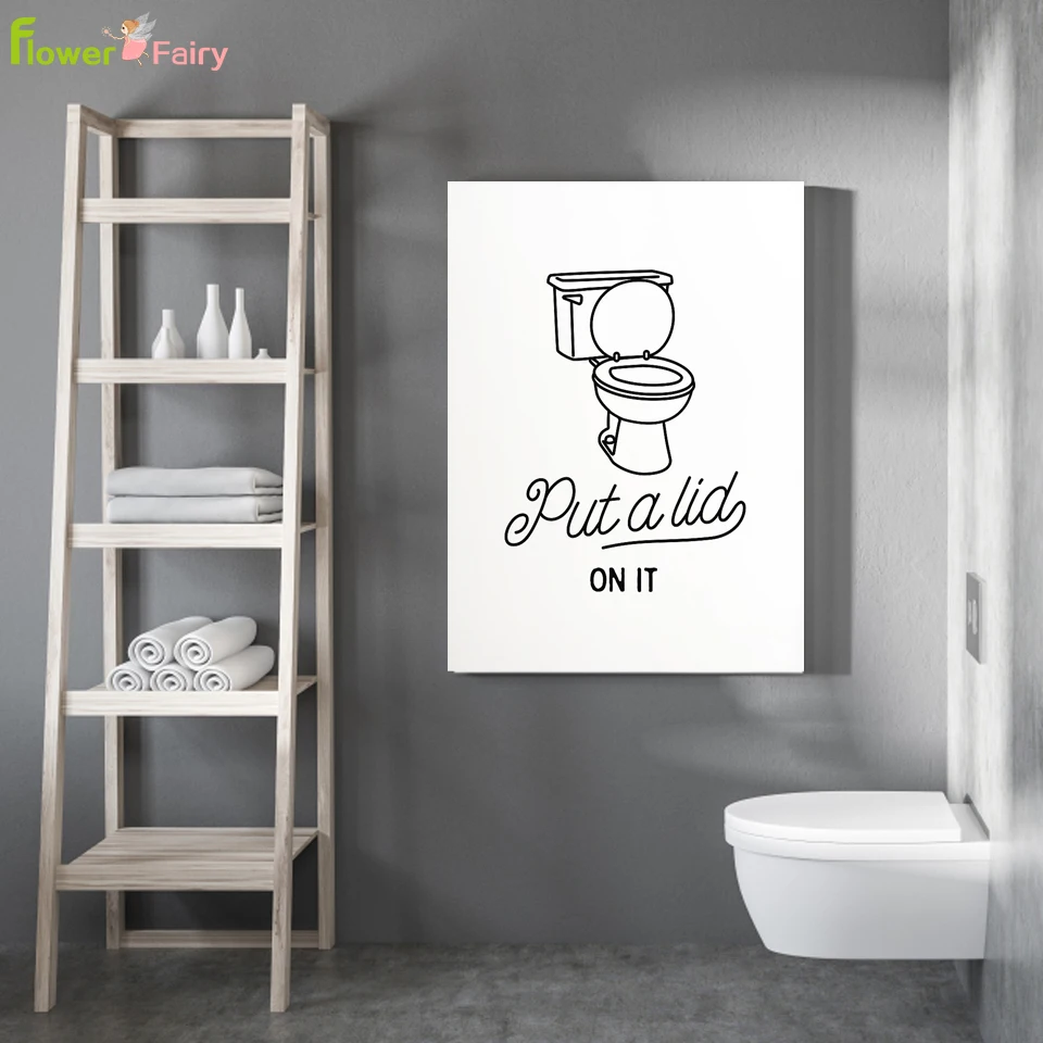 

Toilet Paper Lavatory Wall Art Canvas Painting WC Nordic Poster Bathroom Posters Prints Wall Pictures For Living Room Unframed