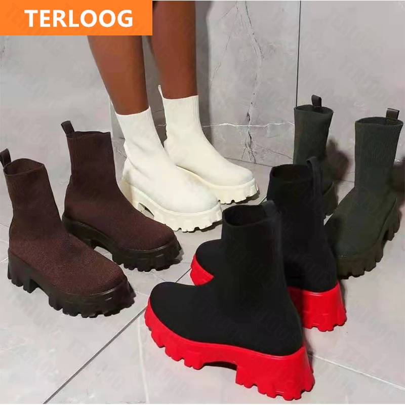 

Новинка 2021, сапоги до колена, женские облегающие зимние сапоги на толстом каблуке, бархатные эластичные сапоги на высоком каблуке, замшевые ...