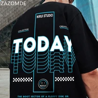 zazomde 2022 new hip hop tees shirt harajuku short sleeve loose men t shirt casual o neck summer brand oversized punk clothes