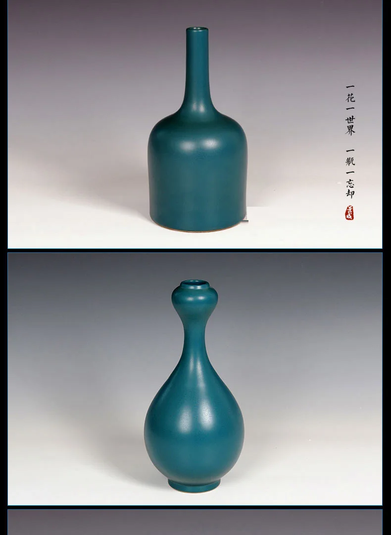 Jingdezhen vaso de cerâmica antigo pavão cor